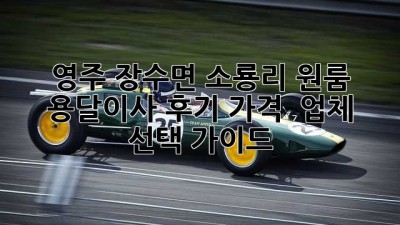 영주 장수면 소룡리 원룸 용달이사 후기: 가격 & 업체 선택 가이드