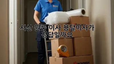 서산 원룸 이사, 용달이사가 정답일까요? 🤔
